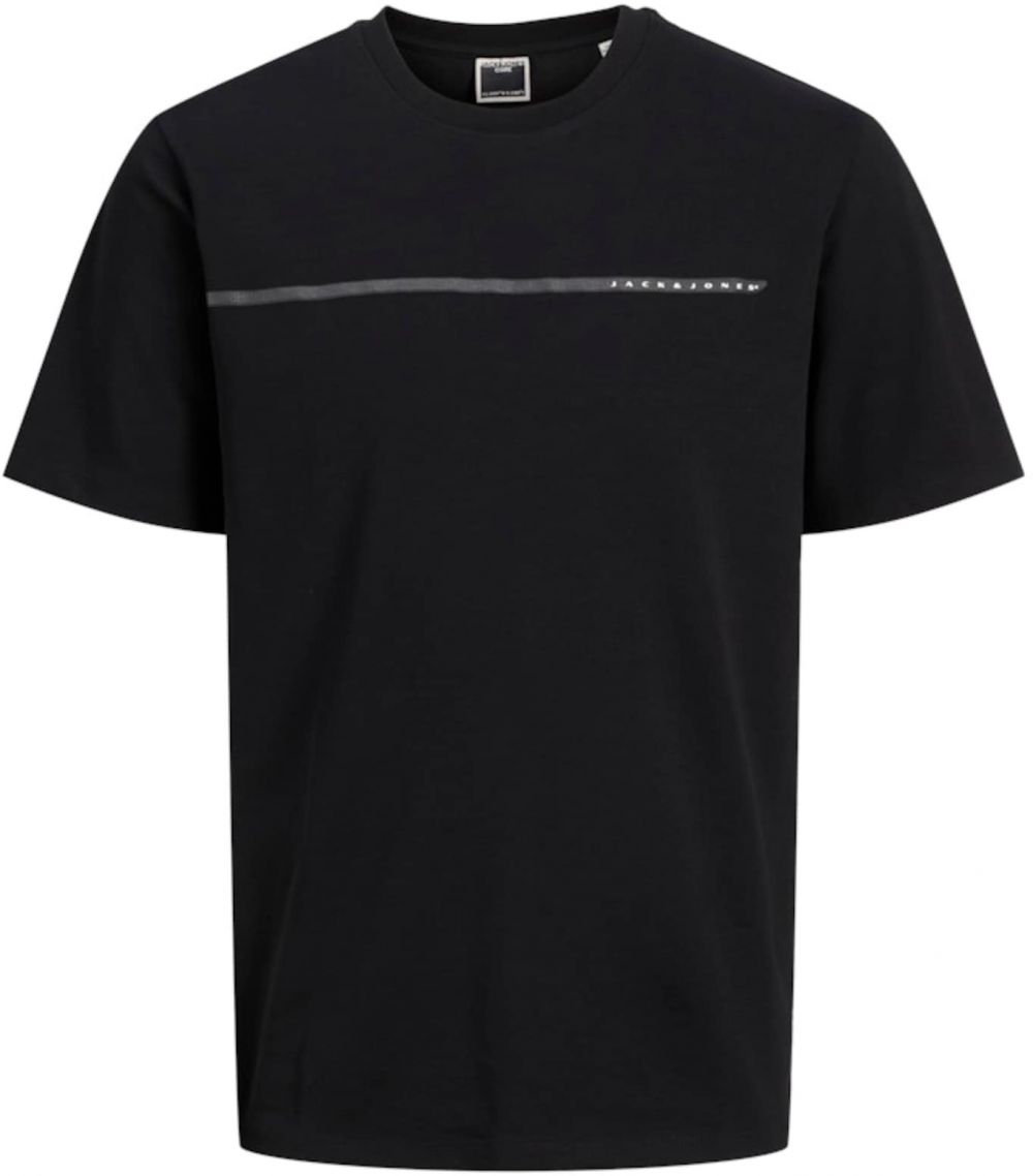 JACK & JONES Tričko 'JCOFusion'  čierna / biela