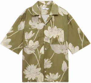 MANGO MAN Košeľa 'Venezia'  béžová / sivá / zelená