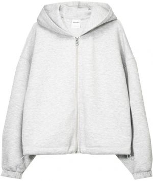 Bershka Tepláková bunda  sivá