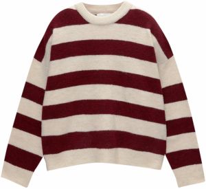 Pull&Bear Sveter  nebielená / rubínová