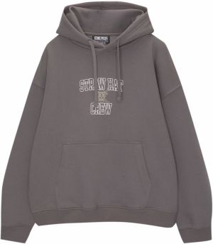 Pull&Bear Mikina 'ONE PIECE LUFFY'  farby bahna / svetlosivá / tmavosivá / šedobiela