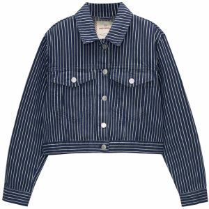 Pull&Bear Prechodná bunda  námornícka modrá / biela