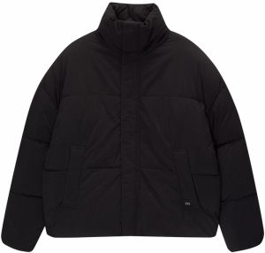 Pull&Bear Zimná bunda  čierna / šedobiela