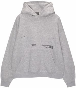 Pull&Bear Mikina  svetlosivá / čierna