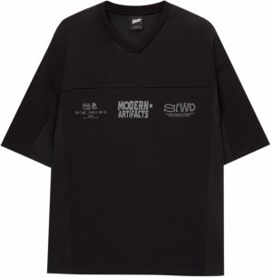 Pull&Bear Tričko  sivá / čierna