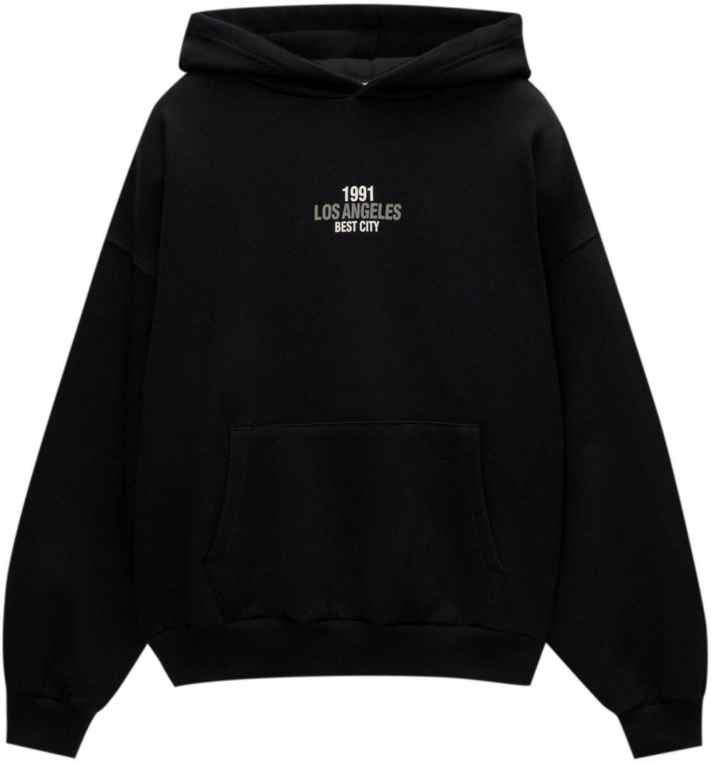 Pull&Bear Mikina  sivobéžová / čierna / biela