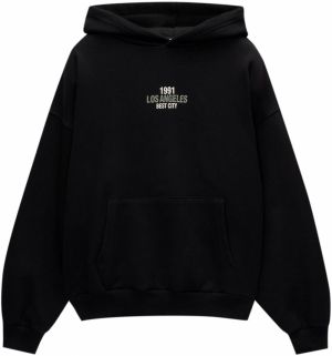 Pull&Bear Mikina  sivobéžová / čierna / biela