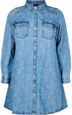 Zizzi Košeľové šaty 'JVERA'  modrá / modrá denim