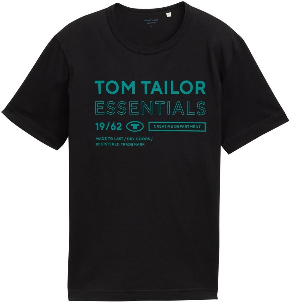 TOM TAILOR Tričko  neónovo zelená / čierna