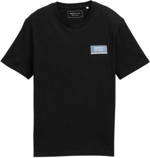 TOM TAILOR DENIM Tričko  opálová / čierna / biela