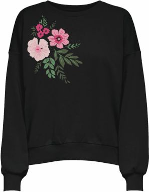 ONLY Mikina 'ONLBROOKE'  zelená / ružová / ružová / čierna