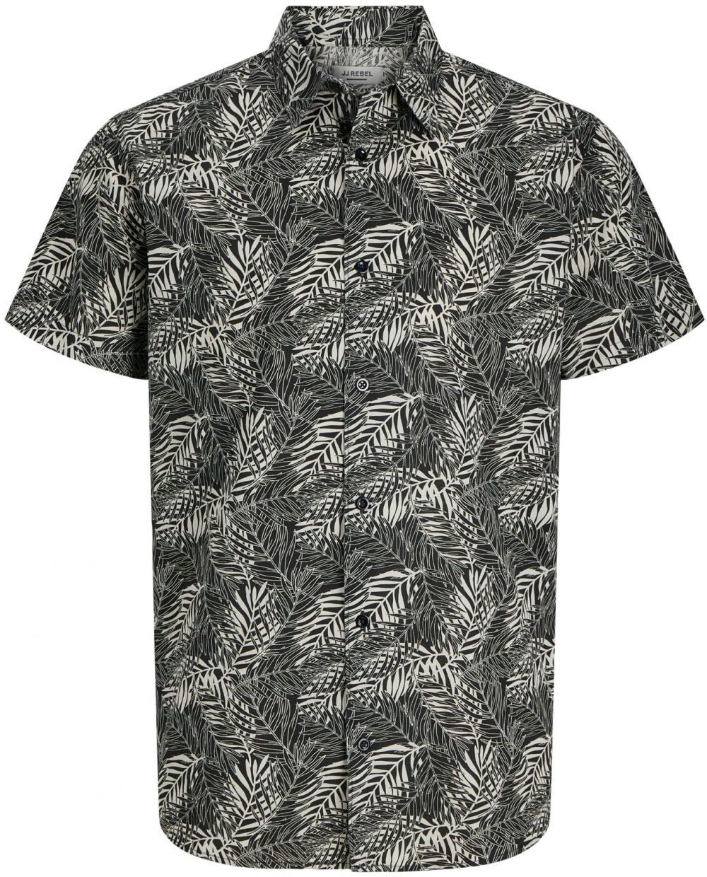 JJ Rebel Košeľa 'JREBVERDANT'  čierna / šedobiela