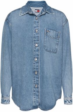 Tommy Jeans Prechodná bunda  modrá denim