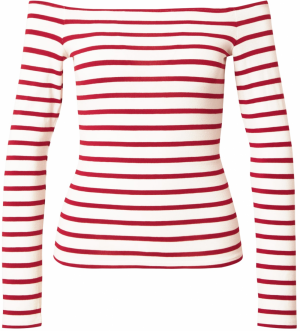 ONLY Tričko 'ONLGlamour'  červená / biela