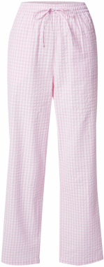 Hunkemöller Pyžamové nohavice  ružová / biela