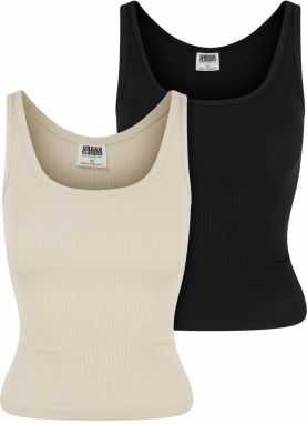 Urban Classics Top  svetlobéžová / čierna