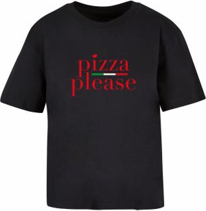 Miss Tee Tričko 'Pizza Please'  zelená / červená / čierna / biela