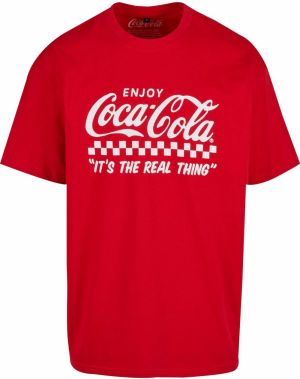 Merchcode Tričko 'Coca Cola Enjoy Coke'  červená / biela