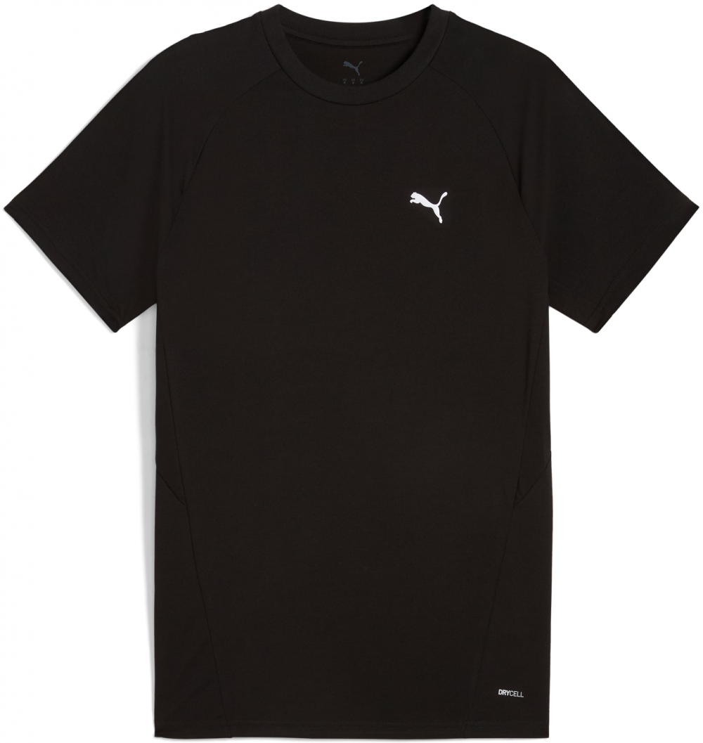 PUMA Funkčné tričko 'EVOSTRIPE'  čierna / biela