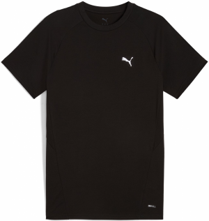 PUMA Funkčné tričko 'EVOSTRIPE'  čierna / biela