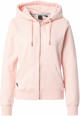 Superdry Tepláková bunda 'Essential'  ružová