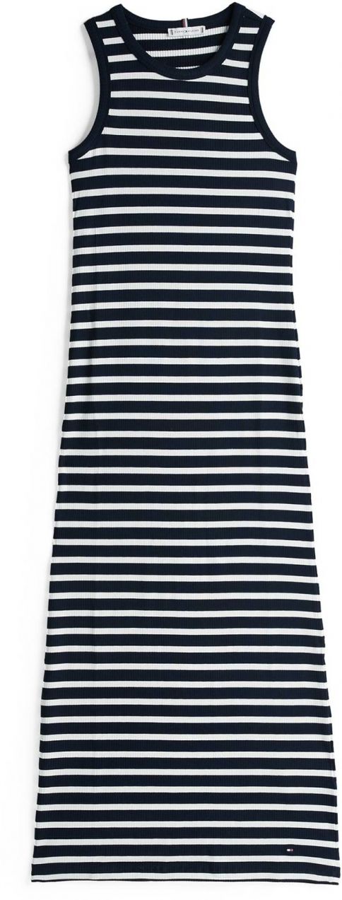 TOMMY HILFIGER Šaty  tmavomodrá / biela