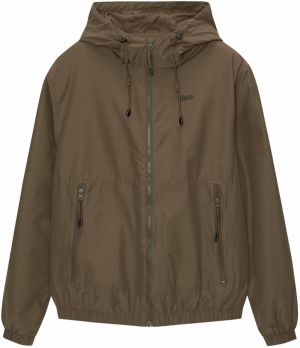 Pull&Bear Prechodná bunda  kaki / čierna