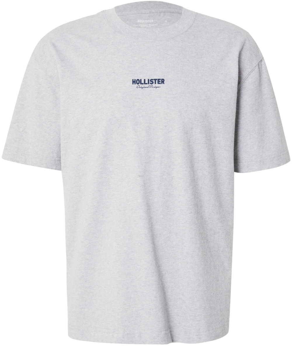 HOLLISTER Tričko  námornícka modrá / svetlosivá