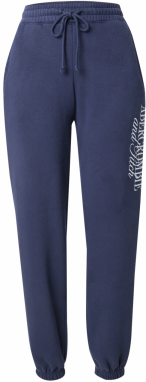 Abercrombie & Fitch Nohavice  námornícka modrá / biela