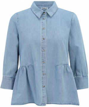 Only Petite Blúzka  modrá denim