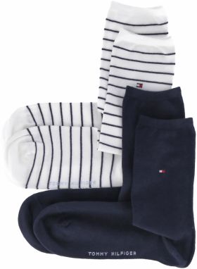 Tommy Hilfiger Underwear Ponožky  tmavomodrá / červená / šedobiela