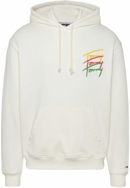 Tommy Jeans Mikina  žltá / zelená / červená / biela