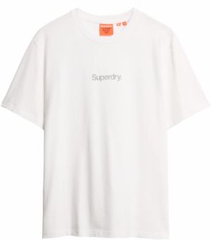Superdry Tričko  svetlosivá / biela