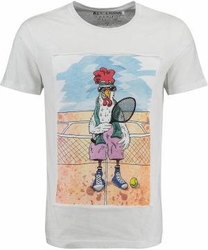 Key Largo Tričko 'Tennis Chicken'  svetlomodrá / svetločervená / čierna / biela