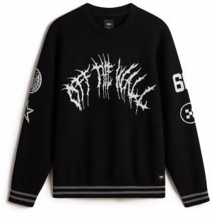 VANS Sveter  čierna / biela