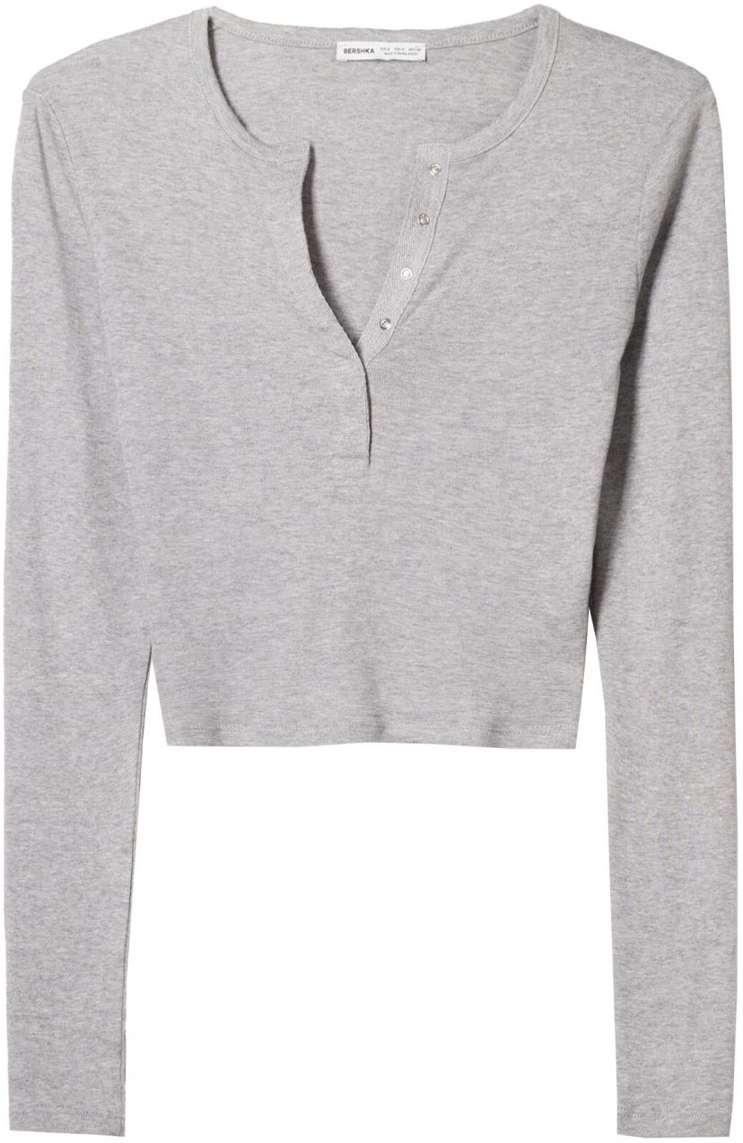 Bershka Tričko  sivá