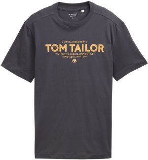 TOM TAILOR Tričko  béžová / tmavosivá