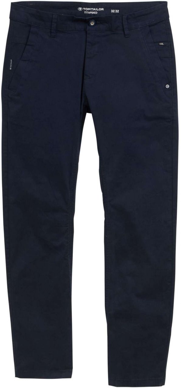 TOM TAILOR Chino nohavice  tmavomodrá