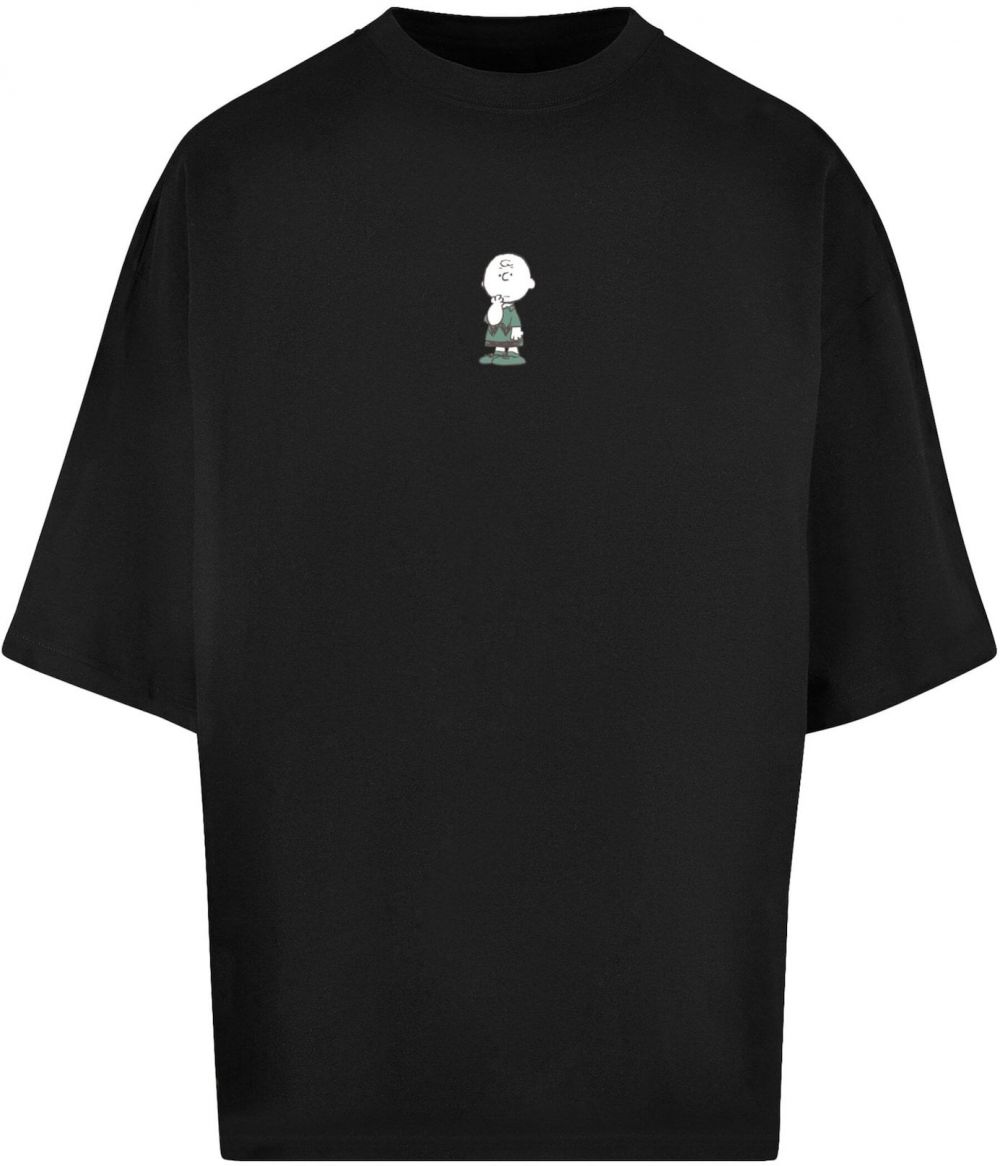 Merchcode Tričko 'Peanuts - Charlie Brown'  hnedá / zelená / čierna / biela