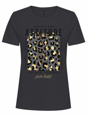 ONLY Tričko 'ONLKita'  zlatá žltá / čadičová / čierna