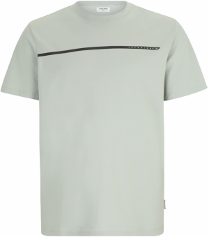 Jack & Jones Plus Tričko 'JCOFUSION'  pastelovo zelená / tmavozelená
