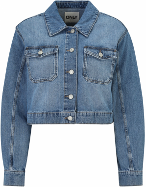 Only Petite Prechodná bunda  modrá denim