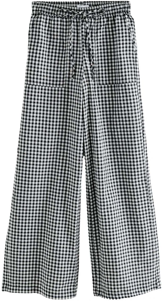 Next Nohavice ' Gingham'  čierna / biela