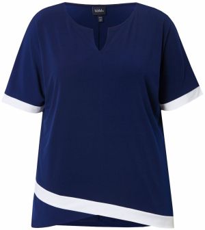 Ulla Popken Tričko  námornícka modrá / biela