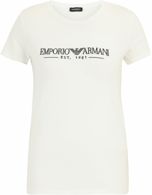 Emporio Armani Tričko  čierna / biela