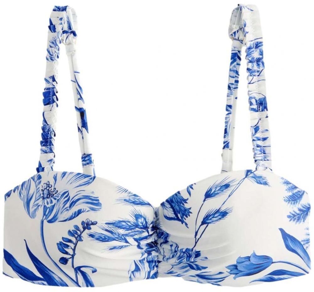 Next Bikinový top  modrá / šedobiela