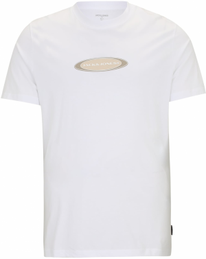 Jack & Jones Plus Tričko 'JCOPACER'  béžová / brokátová / biela