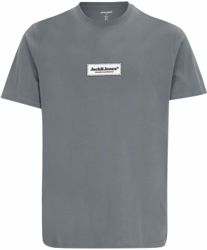 Jack & Jones Plus Tričko 'JORSPLIT'  dymovo šedá / čierna / biela