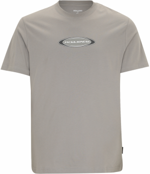 Jack & Jones Plus Tričko 'JCOPACER'  sivá / čierna / biela