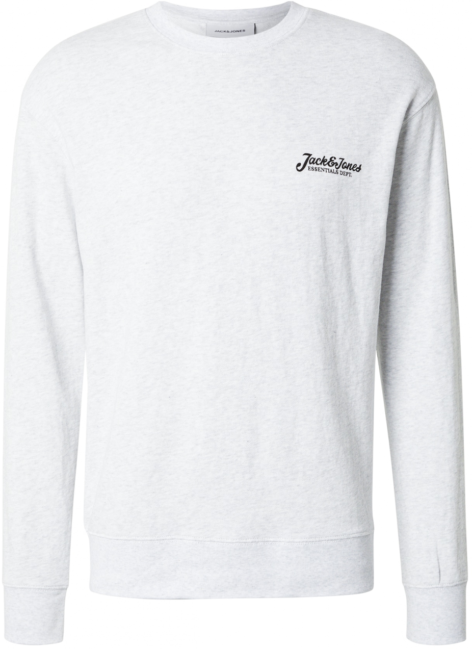 JACK & JONES Mikina 'JJBeau'  čierna / biela melírovaná